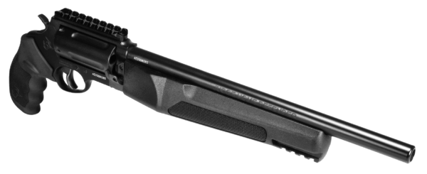 Taurus 2JHD441013MAG Judge Home Defender Medium Frame 45 Colt (LC) 5 Shot 13″ Matte Black Steel Barrel Matte Black Cylinder Matte Black Steel Frame w/Accessory Rail Black Rubber Grip