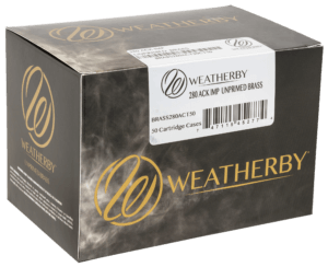 Weatherby BRASS280ACT50 Unprimed Cases  280 ACKLEY Rifle Brass/ 50 Per Box