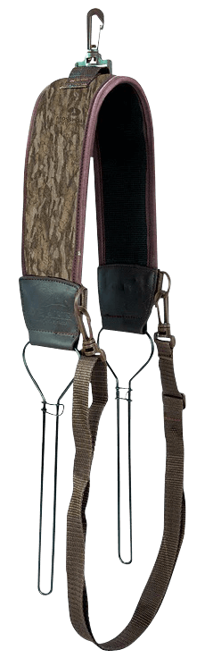 Drake Waterfowl DW4090006 Game Tote Over the Shoulder 2 Wire Loops  Mossy Oak Bottomland  Neoprene Shoulder Strap  Waist Strap