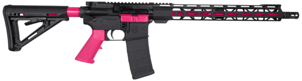 Diamondback DB175AK591 DB15 5.56x45mm NATO 16″ 30+1 Black with Prison Pink Accents Carbon Lower 15″ M-Lok Handgaurd Magpul Carbine Stock A2 Grip