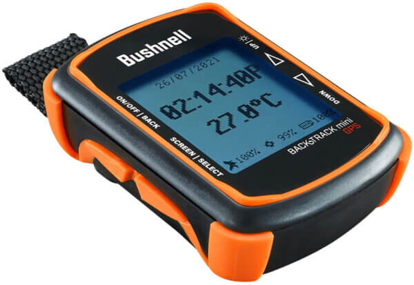 Bushnell GPSBTM Backtrack Mini GPS Black/Orange 2.25″ Transflective Color TFT Display Compatible w/ Bushnell Connect App