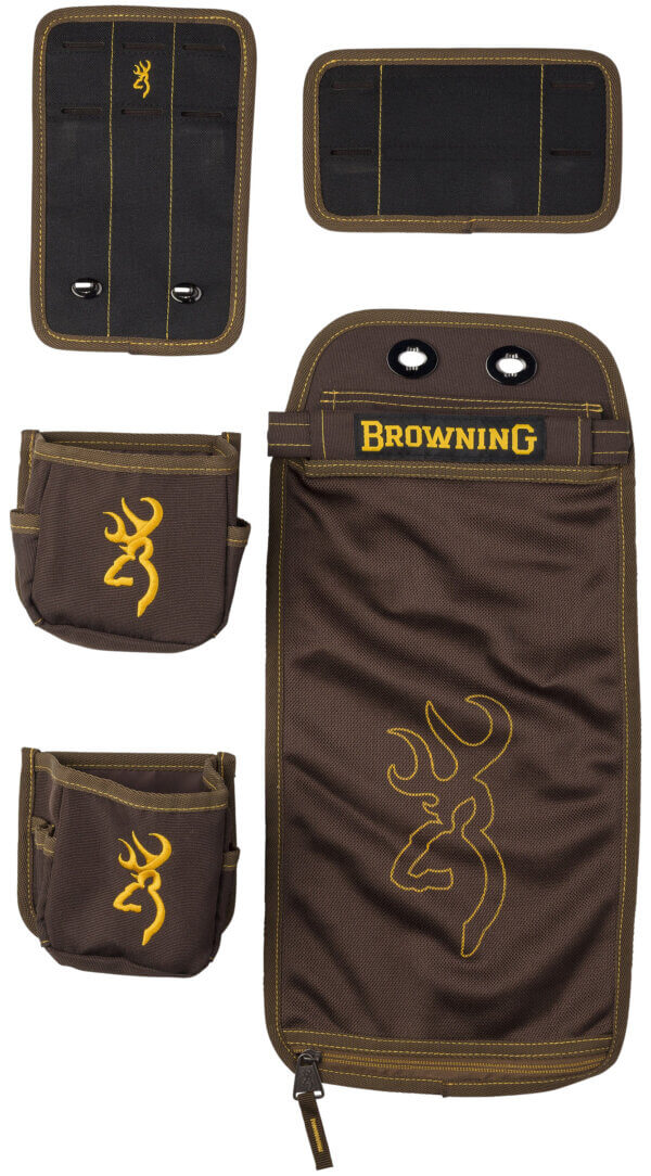 Browning 125188 Comp Series Shell Pouch Brown Water-Resistant Polyester Shell Pouch & Box Carriers Molle & Belt Clip