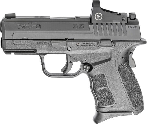 Springfield Armory XDSG9339BCTGU23 XD-S Mod.2 OSP Gear Up Package Compact 9mm Luger 9+1 7+1 3.30″ Black Melonite Hammer Forged Steel Barrel & Optic Ready/Serrated Slide  Black Polymer Frame w/Picatinny Rail w/Adaptive Textured Grip  Right Hand  Includes 5