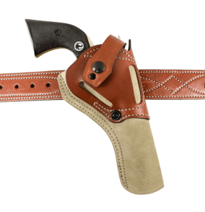 DeSantis Gunhide 189NJ5XZ0 Wild Hog OWB Natural Leather Belt Fits Ruger Wrangler 7 1/2″ Ambidextrous