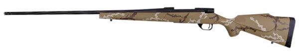 Weatherby VHH306SR6B Vanguard Outfitter 30-06 Springfield 5+1 24 Threaded/Spiral Fluted  Graphite Black Barrel/Rec  Tan with Brown & White Sponge Synthetic Stock  Accubrake Muzzle Brake  Adj. Trigger”