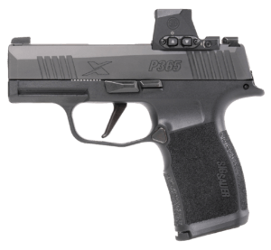 Sig Sauer 365X9BXR3RXX P365X ROMEO-X Micro-Compact Frame 9mm Luger 12+1  3.10 Black Steel Barrel Black Nitron Optic Ready/Serrated Stainless Steel Slide  Black Stainless Steel Frame w/Beavertail & Sig Rail  Black Polymer Grip Features Romeo-X Compact  Ri”