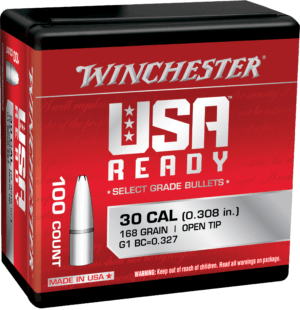 Winchester Ammo WBR30168 Centerfire Rifle 308 Win 168 gr Open Tip 100 Per Bag