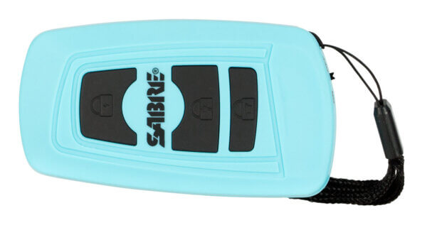 Sabre S1013TQ 3-In-1 Stun Gun Safety Tool Teal Polymer 1.15 uC Pain Rating Features Built in Flashlight