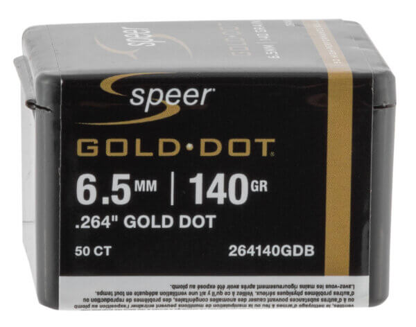 Speer Bullets 264140 Gold Dot 6.5mm .264 140 GR Soft Point (SP) 50 Box