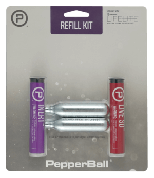 PepperBall 970010178 LifeLite Refill Kit Includes Practice Projectile/SD PepperBall Projectile/2 CO2 Cartridges