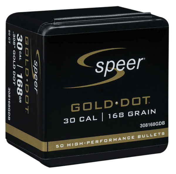 Speer 308168GD Gold Dot 30 Cal .308 168 gr Soft Point (SP)