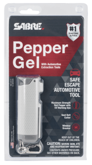 Sabre F15PRUSG02 Flip Top Pepper Gel OC Pepper Effective Distance 10 ft .53 oz Purple Includes Key Ring