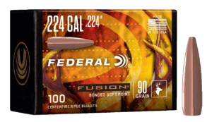 Federal FB224F1 Fusion Component 224 Cal .224 90 gr Bonded Soft Point