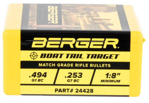 Berger Bullets 24428 Target Match Grade 6mm .243 105 gr Boat Tail 100 Per Box