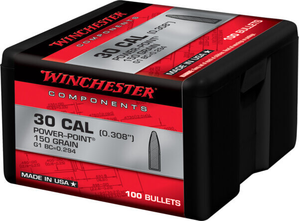 Winchester Ammo WB30PP150X Centerfire Rifle Reloading 30 Cal .308 150 gr Power-Point (PP)