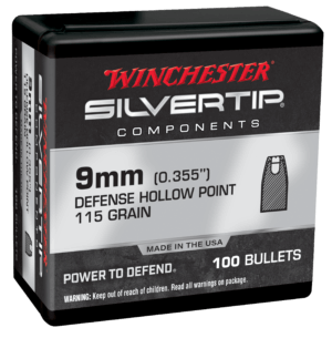 Winchester Ammo WB9ST115X Centerfire Handgun Reloading 9mm .355 115 gr Silvertip Hollow Point