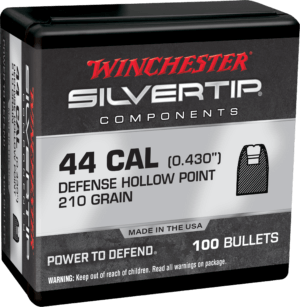Winchester Ammo WB44ST210X Centerfire Handgun Reloading 44 Mag .430 210 gr Silvertip Hollow Point 100rd Box