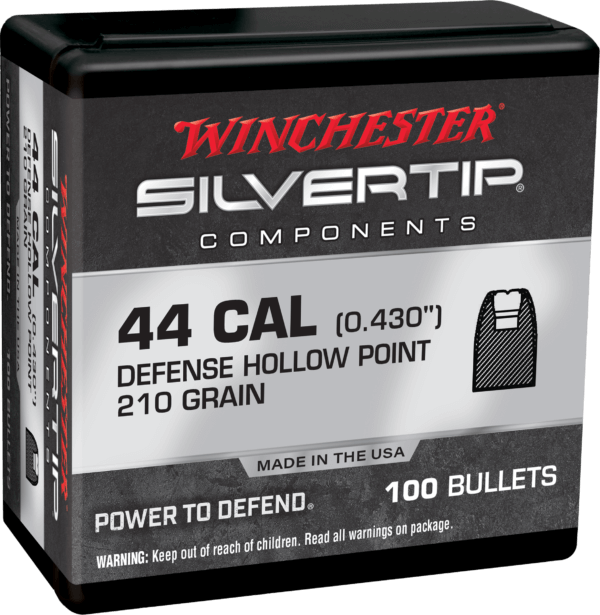 Winchester Ammo WB44ST210X Centerfire Handgun Reloading 44 Mag .430 210 gr Silvertip Hollow Point 100rd Box