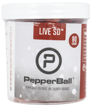 PepperBall 102060351 Live SD Pepperballs Pava .09 oz Red 90 Rds