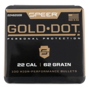 Speer 22462GDB Gold Dot 224 Cal .22 62 gr Soft Point (SP)