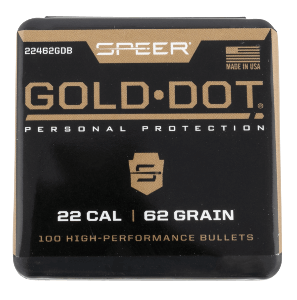 Speer 22462GDB Gold Dot 224 Cal .22 62 gr Soft Point (SP)