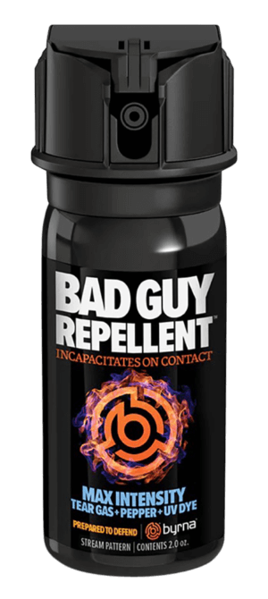 Byrna Technologies BGR02105 Bad Guy Repellent Max Capsaicin UV Dye Range 8-15 ft Black Spray