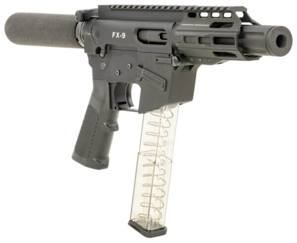 FREEDOM ORDNANCE FX9P4T FX-9  9mm Luger 32 1 4″  Black  M-LOK Handguard  Padded Buffer Tube  A2 Grip  3″ Faux Suppressor  Includes Sling