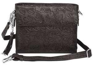 Gun Tote’n Mamas/Kingport GTM22CHRY Tooled American Cowhide Clutch  Cherry Leather Includes Standard Holster