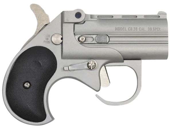 Cobra Pistol BBG38SB Derringer Big Bore 38 Special 2 Shot 3.50″ Satin Stainless Barrel & Frame w/Black Grips