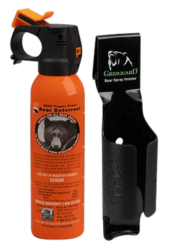 UDAP SOG Bear Spray OC Pepper Range 30 ft 7.90 oz Includes Griz Guard Holster
