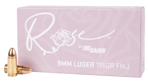 Sig Sauer E9MMA1ROSE20 Rose  9mm Luger 115 gr V Crown Jacketed Hollow Point 20 Per Box/ 10 Case