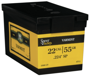 Speer 4708 Varmint 22 Cal .224 52 gr Jacketed Hollow Point (JHP)