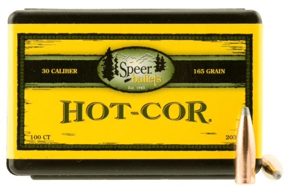 Speer 2035 Hot-Cor Rifle 30 Caliber .308 165 GR Spitzer Soft Point 100 Box