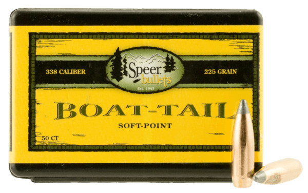 Speer Bullets 2406 Boat-Tail .338 225 gr Spitzer Boat-Tail Soft Point 50