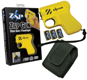 Zap ZAPGUN Zap Gun Stun Gun/Flashlight Range of Close Contact Yellow Plastic