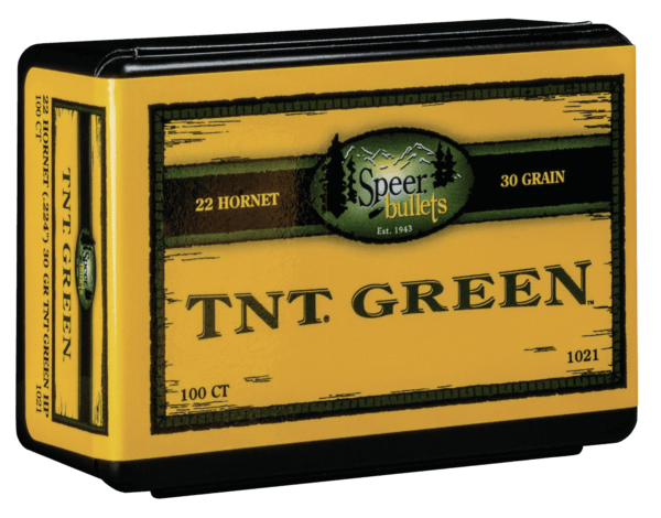 Speer 1021 TNT Green 22 Cal .224 30 gr Jacketed Hollow Point (JHP)