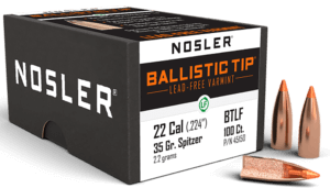 Nosler 45150 Ballistic Tip 22 Cal .224 35 gr Ballistic Tip Lead-Free 100 Per Box
