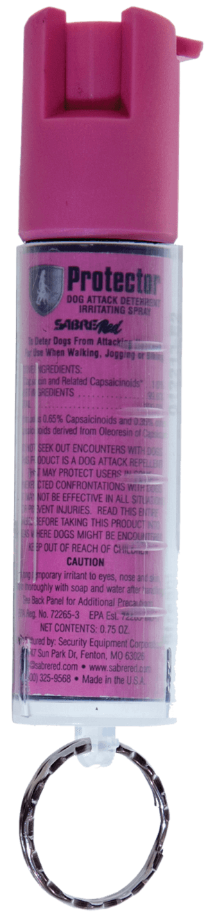 Sabre SRPNBCPKR02 Dog Spray Capsaicin Range 12 ft 0.75 oz Pink Includes Key Ring