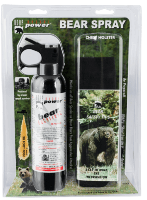 UDAP 15CP Super Magnum Bear Spray OC Pepper Range Up to 35 ft 9.20 oz Includes Chest Holster