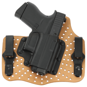 Galco KA800RB KingTuk Air IWB Natural Kydex/Leather UniClip/Stealth Clip Compatible w/ Glock 43/43X/Springfield Hellcat Pro Belt 1.50″ Wide Right Hand