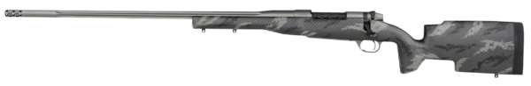 Weatherby MAP01N257WL8B Mark V Accumark Pro 257 Wthby Mag 3+1 26″ Barrel  Tungsten Gray Cerakote Finish  Black with Gray Sponge Pattern Accents Carbon Fiber Stock Left Hand