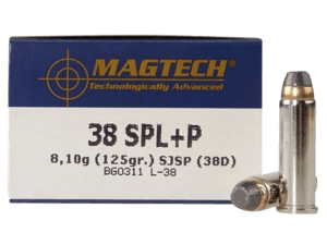 Magtech 38H Range/Training Target 38 Special +P 158 gr Semi-Jacketed Hollow Point (SJHP) 50rd Box