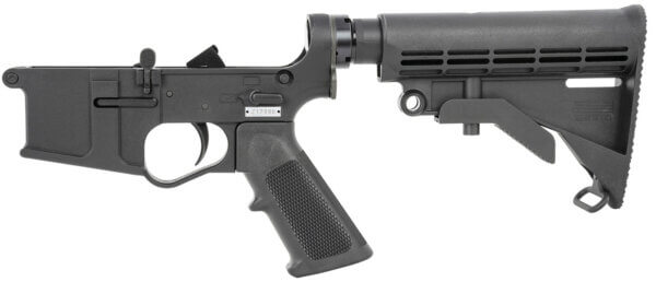 ET Arms Inc ETAGLOW201PCGENII Omega-15 Polymer Rec Black 6 Position Collapsible M4 Stock Black A2 Pistol Grip for AR-15