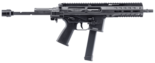 B&T Firearms 500003TBG SPC9  9mm Luger 33+1 9.10  Black  Tele Brace Adapter  Polymer Grip (Glock Mag Compatible)”