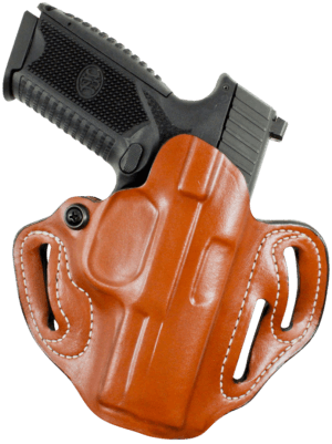Hunter Company 2600-6 Range Ride OWB Size 6 Chestnut Tan Leather Belt Slide Fits SA Revolver Fits 6-7″ Barrel Ambidextrous