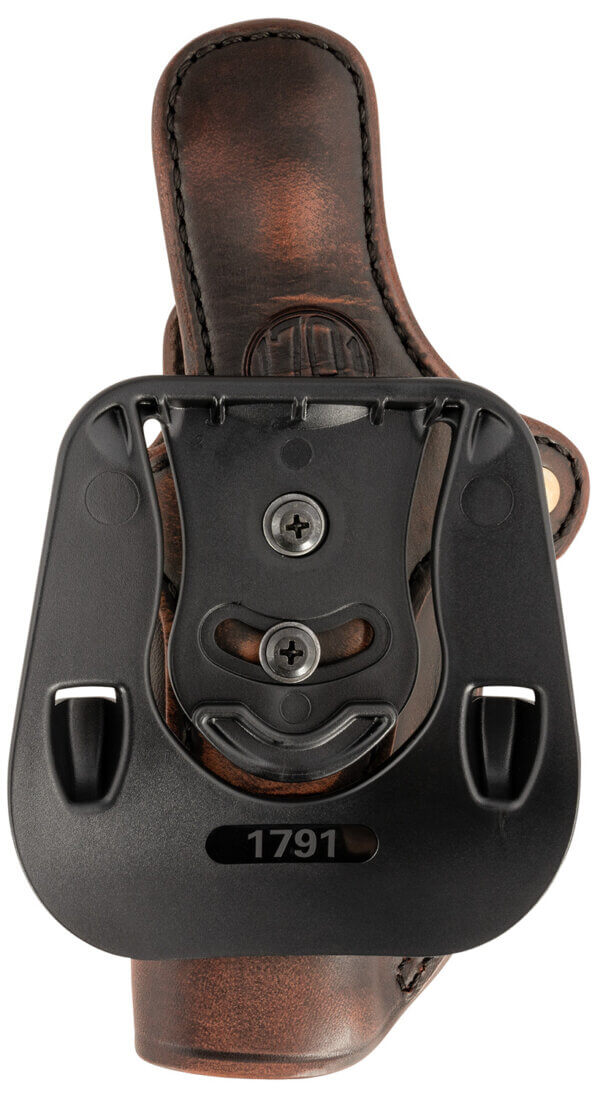 1791 Gunleather ORPDH1VTGR Paddle Holster Optic Ready OWB Size 01 Vintage Leather Paddle Fits 4-5″ 1911 Right Hand
