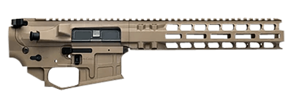 Radian Weapons R0430 Builder Kit  FDE A-DAC 15 Fully Ambi Lower  10″ M-LOK Handgaurd  Raptor-SD Charging Handle  Talon 45/90 Safety  Ext. Bolt Catch  Left-Side Mag Release  Right-Side Bolt Release  Enhanced Takedown Pins