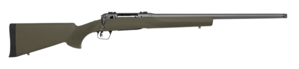 Savage Arms 58030 110 Trail Hunter 223 Rem 4+1 22″ Threaded/Medium Heavy Profile Tungsten Gray Cerakote Barrel/Rec OD Green Hogue Overmold Stock Adj. AccuTrigger Weaver Base
