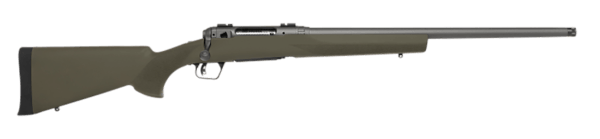 Savage Arms 58033 110 Trail Hunter 7mm-08 Rem 4+1 22″ Threaded/Medium Heavy Profile Tungsten Gray Cerakote Barrel/Rec OD Green Hogue Overmold Stock Adj. AccuTrigger Weaver Base
