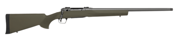 Savage Arms 58042 110 Trail Hunter 7mm PRC 3+1 22″ Threaded/Medium Heavy Profile Tungsten Gray Cerakote Barrel/Rec OD Green Hogue Overmold Stock Adj. AccuTrigger Weaver Base